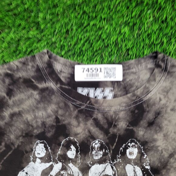 KISS Cropped Shirt Womens XL 23x20 Black - Picture 8 of 11